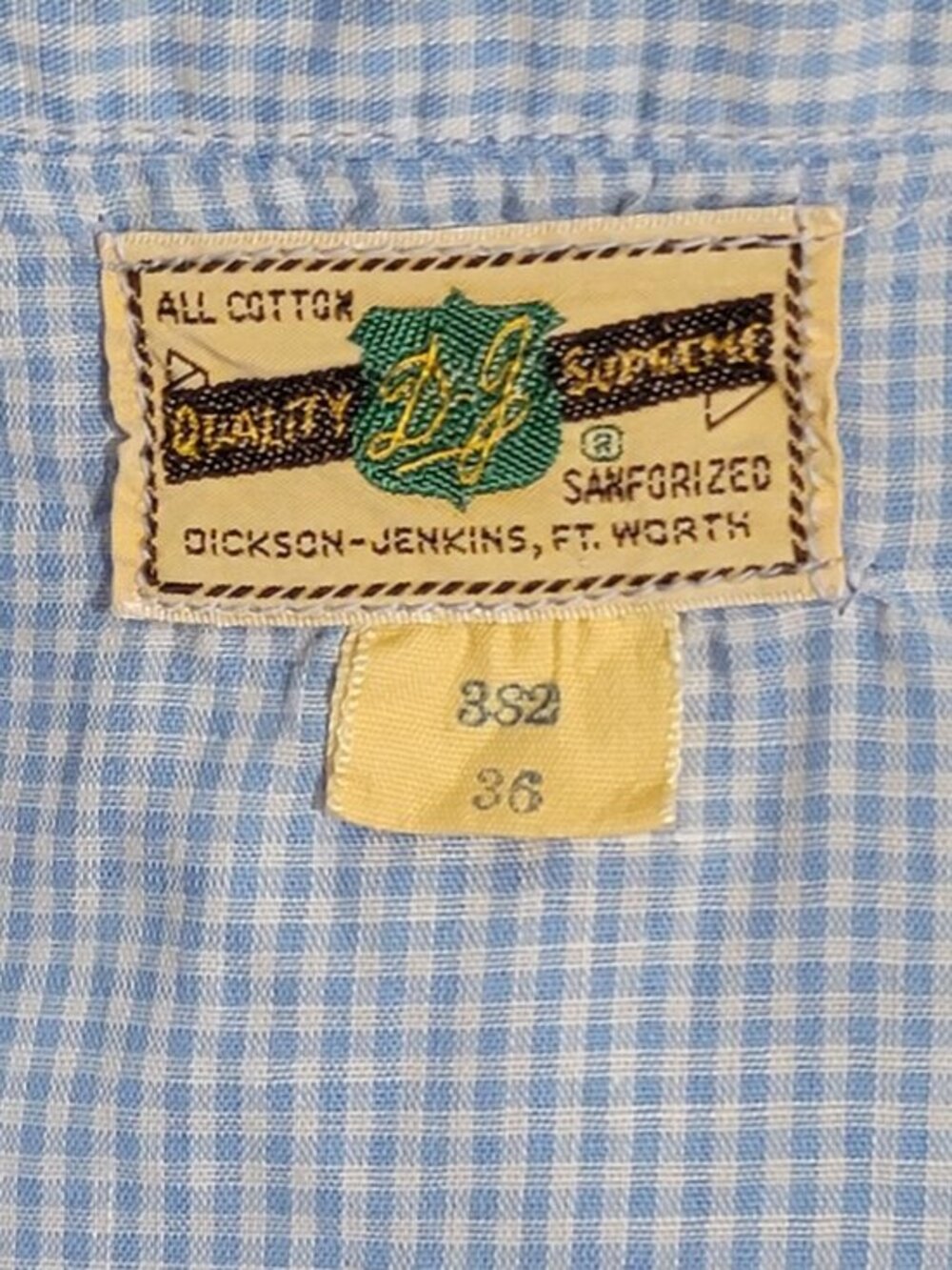 Vintage Gingham Shirt & Pants Set Light Blue - Picture 7 of 12
